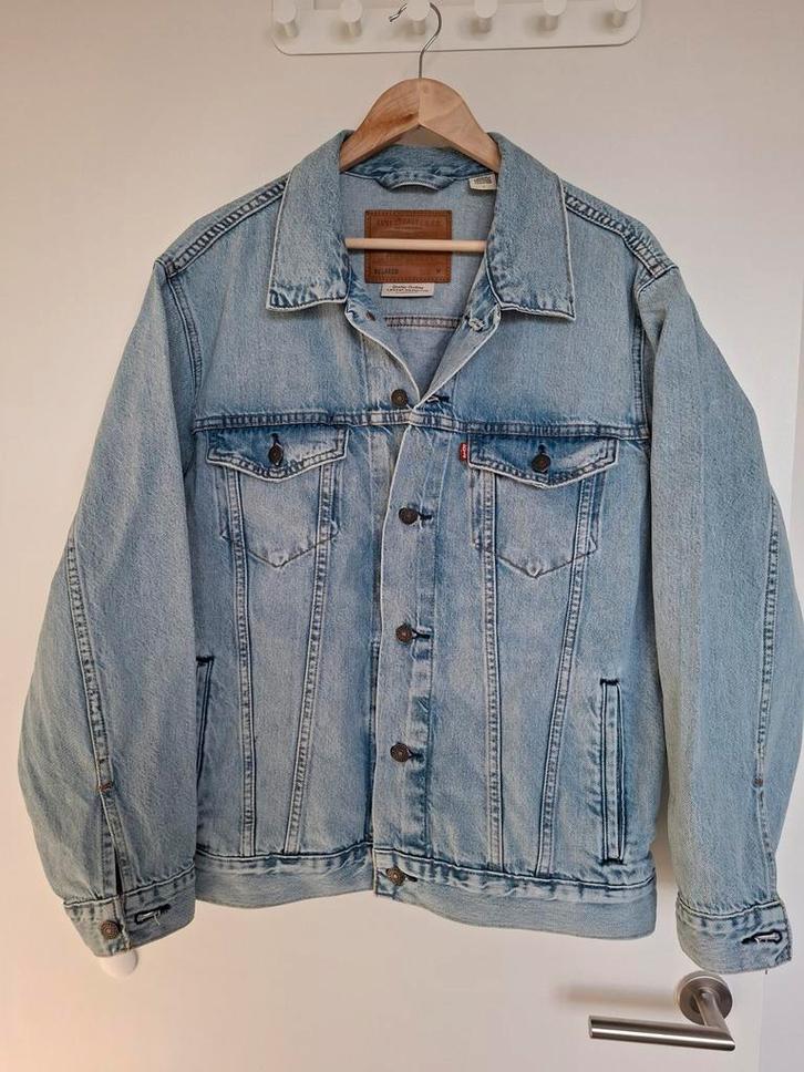 Levi's Trucker Denim Jacket NEW Relaxed Light Blue 100% Cott, Kleding | Heren, Jassen | Zomer, Ophalen of Verzenden