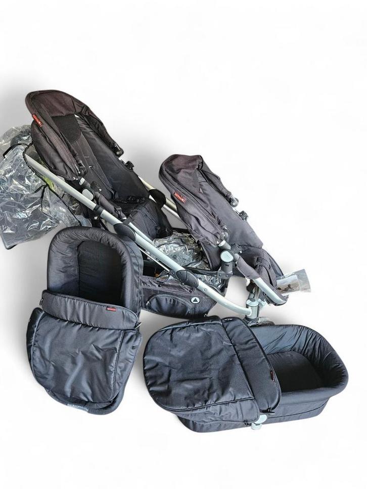 Topmark 2 Combi Duo-kinderwagen met 2 reiswiegen – complete, Kinderen en Baby's, Tweelingen en Meerlingen, Zo goed als nieuw, Ophalen