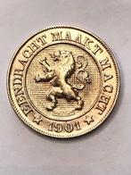 Munt België 10 cent Leopold II jaartal 1901 vlaams zeldzaam, Postzegels en Munten, Overig, Ophalen of Verzenden, Losse munt