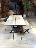 Eetkamer tafel met 4 stoelen en zitbank, Huis en Inrichting, Tafels | Eettafels, Ophalen, Gebruikt, 100 tot 150 cm, 200 cm of meer