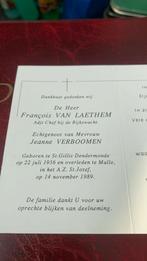 Rijkswachter, Verzamelen, Bidprentjes en Rouwkaarten, Ophalen of Verzenden, Bidprentje