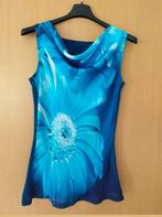 Blauwe blouse met ronde hals, maat 36/38, Blauw, JBC, Ophalen of Verzenden, Zo goed als nieuw