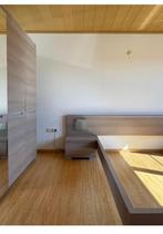 Bedframe met nachtkastjes, Huis en Inrichting, Ophalen, Overige materialen, Gebruikt, Bruin
