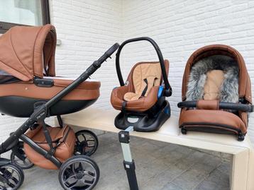 5-delige set, kinderwagen, buggy, autostoel., Autres marques, Avec siège auto, Enlèvement, Utilisé