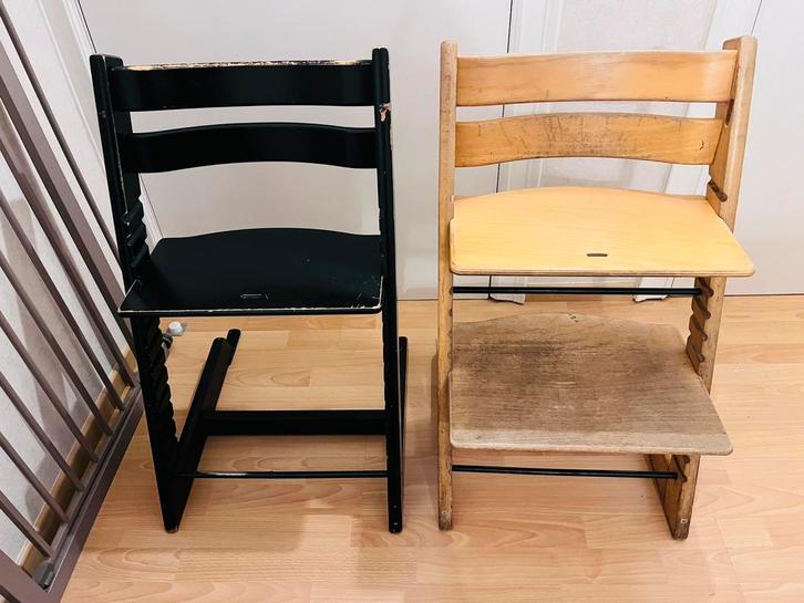Stokke tripp trapp meegroeistoelen 2stuks, Enfants & Bébés, Chaises pour enfants, Utilisé, Chaise évolutive, Enlèvement