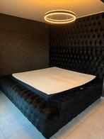 Boxspring 200x200, Ophalen, Gebruikt, Tweepersoons, Zwart