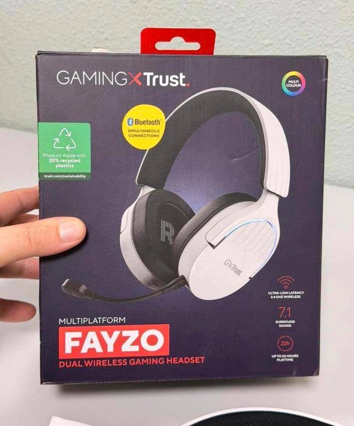 Trust GXT491W Fayzo - NOUVEAU casque de jeu sans fil PS5 PC, Informatique & Logiciels, Casques micro, Neuf, Over-ear, Sans fil