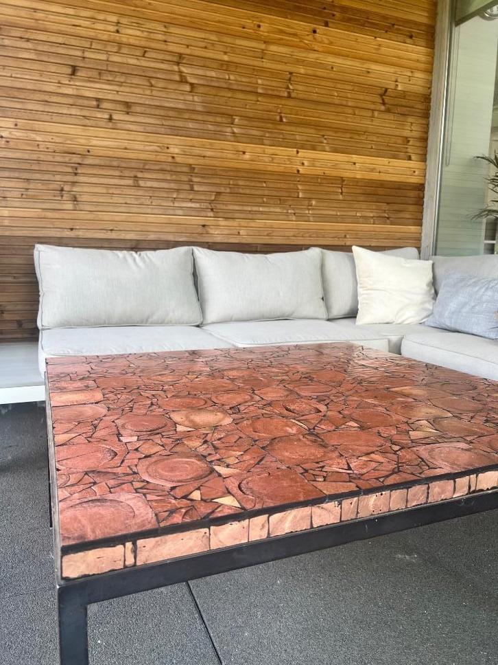 Vintage mozaïek salontafel, Huis en Inrichting, Tafels | Salontafels, Gebruikt, Minder dan 50 cm, 50 tot 100 cm, 50 tot 100 cm