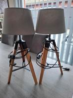 Set van 2 moderne tafellampen op statief, Huis en Inrichting, Grijs