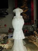 WIJZE MARMEREN SCULPTUUR, Antiek en Kunst, Kunst | Beelden en Houtsnijwerken, Ophalen of Verzenden