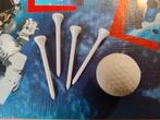 Golfbal en 4 golftees, Ophalen of Verzenden, Gebruikt, Bal(len)