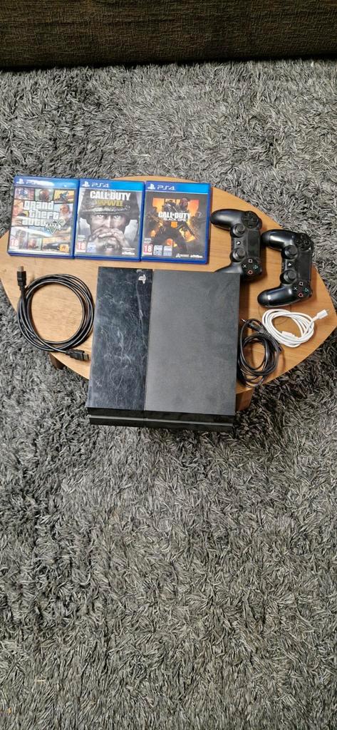 PlayStation 4 (500 GB) + 2 controller + 3 games, Games en Spelcomputers, Games | Sony PlayStation 4, Ophalen of Verzenden