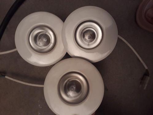 3 witte inbouwspots van het merk Lumina, Huis en Inrichting, Lampen | Spots, Gebruikt, Plafondspot of Wandspot, Metaal of Aluminium