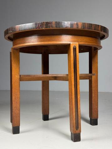 Art Deco Amsterdamse school bijzettafel beschikbaar voor biedingen