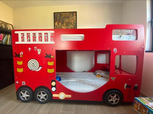 Brandweer stapelbed voor Kinderen met ladder & stuur, Kinderen en Baby's, Kinderkamer | Stapelbedden en Hoogslapers, Gebruikt