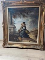 Brocante  te olieverf schilderij, Antiek en Kunst, Ophalen