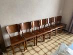 7 houten stoelen, Ophalen