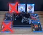 PS4 Slim 500Gb + 2 manettes+ 5 jeux, Ophalen, Met 2 controllers, Zo goed als nieuw, Slim