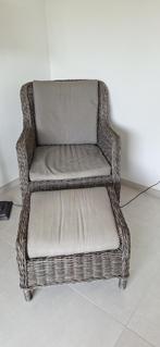 Zetel met voetbank binnen/buiten, Huis en Inrichting, Ophalen, Kunststof, Gebruikt, Eenpersoons