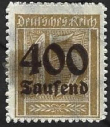 1 Postzegel Duitse Rijk 1923 Cijfer opdruk (III) beschikbaar voor biedingen