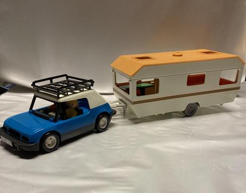 Auto met Playmobil caravan, Kinderen en Baby's, Speelgoed | Playmobil, Gebruikt, Complete set, Ophalen