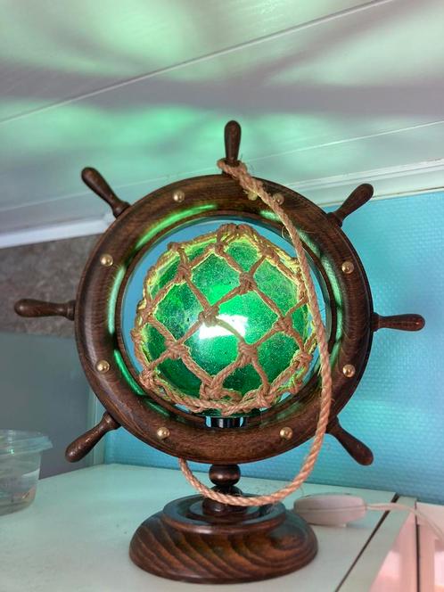 Barlamp voor op de boot, Huis en Inrichting, Lampen | Vloerlampen, Zo goed als nieuw, Hout, Ophalen of Verzenden