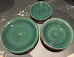 18 delig bordenset : groen, Huis en Inrichting, Ophalen, Keramiek, Zo goed als nieuw, Effen