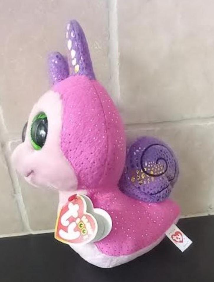 Knuffel slak ty beanie boo  15 cm, Kinderen en Baby's, Speelgoed | Knuffels en Pluche, Nieuw, Ophalen of Verzenden