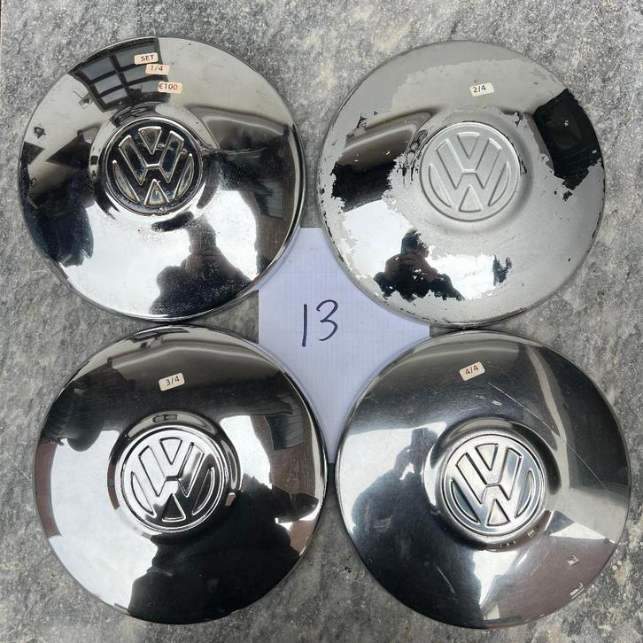 VW Chromen Wieldop 4x130 Kever Karmann Ghia 1968 en eerder, Auto diversen, Auto-accessoires, Gebruikt, Ophalen of Verzenden