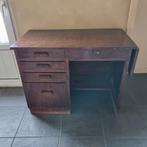 Vintage houten bureau, Ophalen, Zo goed als nieuw, Bureau