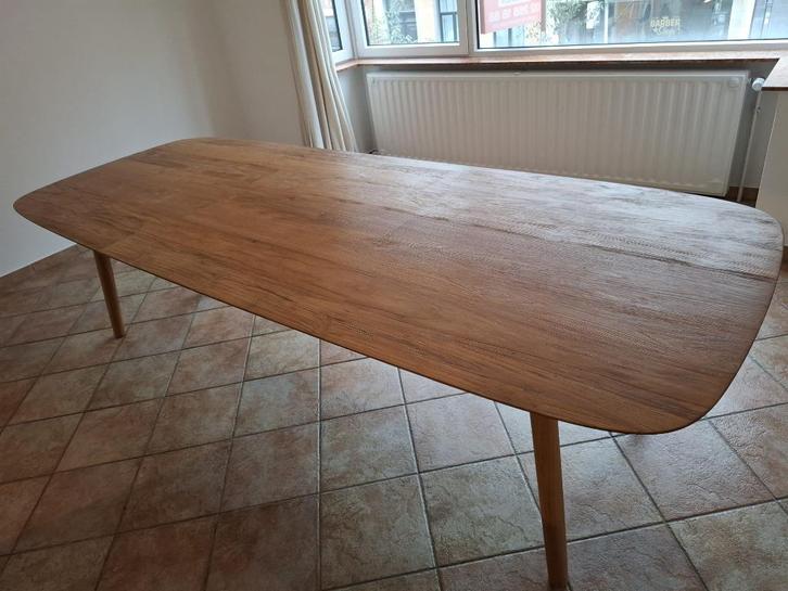 Teakhouten eettafel - 300 cm x 115 cm, Huis en Inrichting, Tafels | Eettafels, Zo goed als nieuw, 100 tot 150 cm, 200 cm of meer