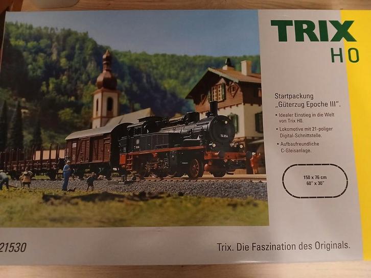 Trix H0 T21530 Startpakket goederentrein tijdperk III., Hobby en Vrije tijd, Modeltreinen | H0, Zo goed als nieuw, Treinset, Trix