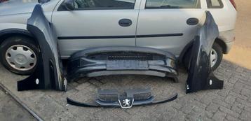 PEUGEOT 206 VOORBUMPER +GRIL+VOORSCHERM CODE EXL  BJ 98 TOT  beschikbaar voor biedingen