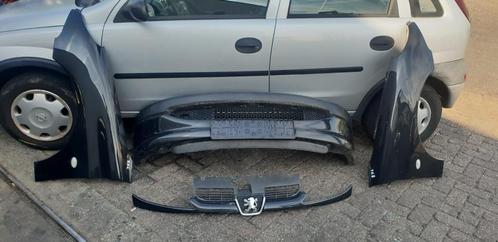 PEUGEOT 206 VOORBUMPER +GRIL+VOORSCHERM CODE EXL  BJ 98 TOT, Auto-onderdelen, Carrosserie, Bumper, Voor, Gebruikt, Ophalen of Verzenden