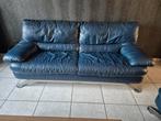 Salon en cuir véritable 3 + 2 places, Enlèvement, Cuir