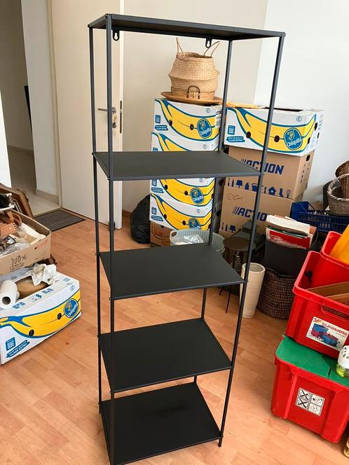 Lichtzwarte metalen plank, Huis en Inrichting, Woonaccessoires | Etagères, Gebruikt, Ophalen