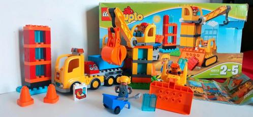 Lego Duplo 10813 De grote bouwplaats compleet + doos, Kinderen en Baby's, Speelgoed | Duplo en Lego, Zo goed als nieuw, Duplo