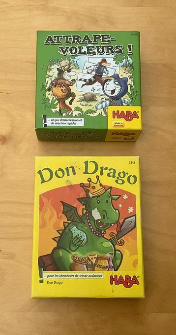 Jeux HABA … Attrape-voleurs et Don Drago beschikbaar voor biedingen
