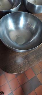 INOX SERVEERSCHALEN - 3 grote en 2 kleinere, Huis en Inrichting, Ophalen, Nieuw, Kom(men)