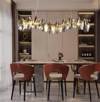 Postmoderne gouden hanglamp met LED-plafondkroonluchter met, Ophalen, Nieuw, Glas