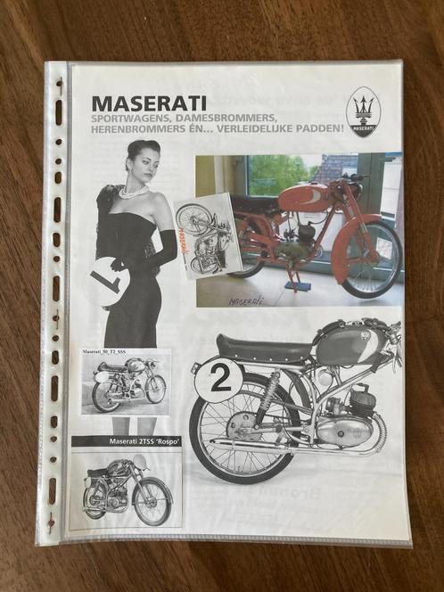 Unieke Map met documentatie Maserati bromfiets / brommers, Fietsen en Brommers, Handleidingen en Instructieboekjes, Zo goed als nieuw