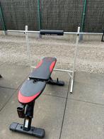 Benchpress + bankje + straight bar + 60kg, Sport en Fitness, Ophalen