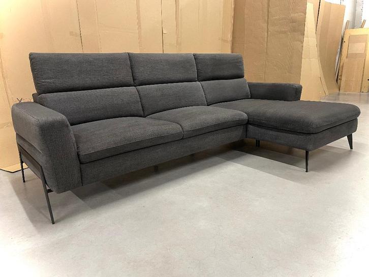 Salon met longchair : nieuwstaat, Huis en Inrichting, Zetels | Zetels en Chaises Longues, Zo goed als nieuw, Stof, Ophalen