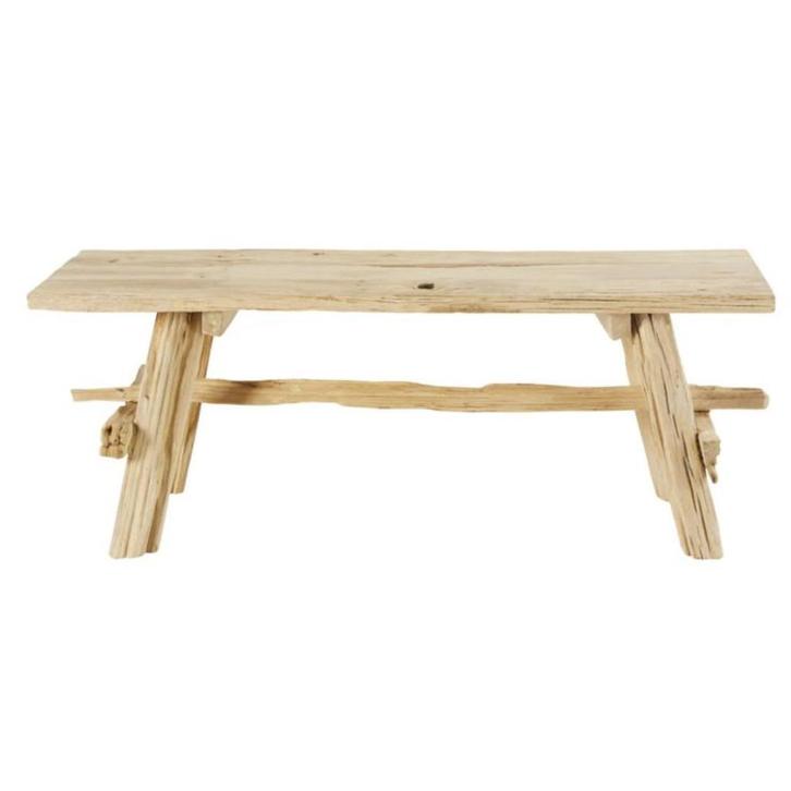 Rustiek/natuurlijke houten bank in boerderijstijl, Huis en Inrichting, Krukjes, Zo goed als nieuw, Hout, Ophalen