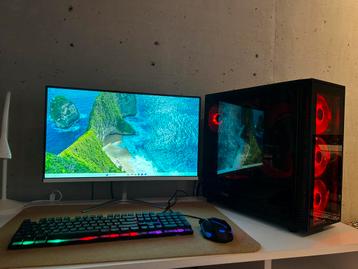 Gaming PC + monitor - Ryzen 7 5800X - 32GB RAM - GTX 1070 TI beschikbaar voor biedingen