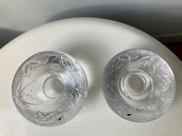 2 Orrefors kandelaars beschikbaar voor biedingen