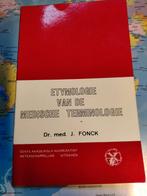 Dictionnaire - Étymologie de la terminologie médicale, Livres, Ne s'applique pas, Utilisé, Envoi, J. Fonck