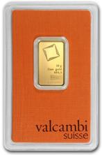 Goudbaar Valcambi 10 gram 999,9, Timbres & Monnaies, Métaux nobles & Lingots, Or, Enlèvement