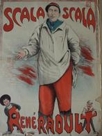 Antieke affiche litho L. Damaré theater revue, René Raoult, Ophalen of Verzenden