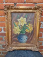 Bloemen schilderij in mooie kader, Antiek en Kunst, Ophalen of Verzenden